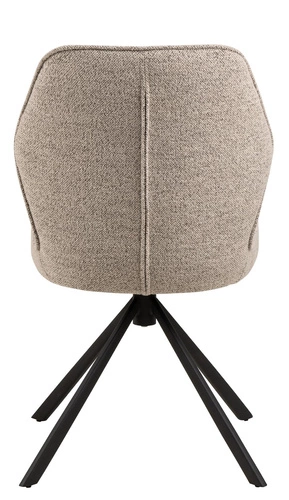 Krzesło Miren Spin Noir – obrotowe krzesło tapicerowane w beżowym kolorze z czarną podstawą