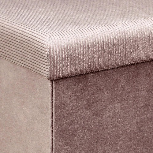 Pufa welurowa ze schowkiem Intesi Vels różowa glamour do salonu 38x38 cm składana