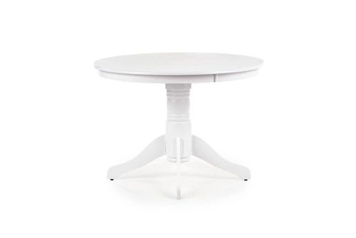 Stół okrągły do jadalni Richard 106 cm biały nowoczesny MDF i drewno Intesi