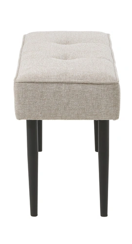 Ławka tapicerowana Alize 100 cm piaskowa nowoczesna do przedpokoju na czarnych nogach