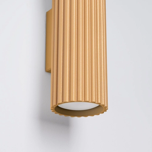 Kinkiet ścienny KARBON 30 złoty nowoczesny z ruchomym kloszem do salonu i sypialni SOLLUX