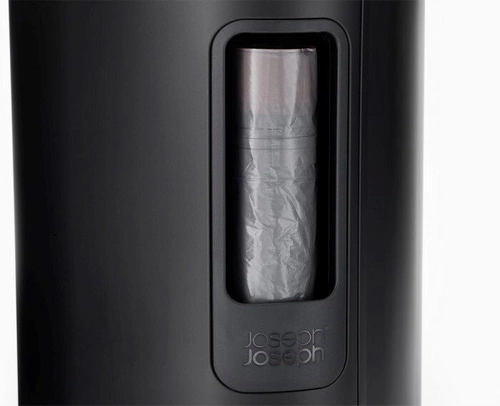 Joseph Joseph EasyStore kosz na śmieci do łazienki 5l czarny matowy z pedałem owalny
