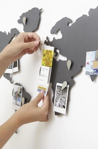 Dekoracja ścienna Mappit czarna