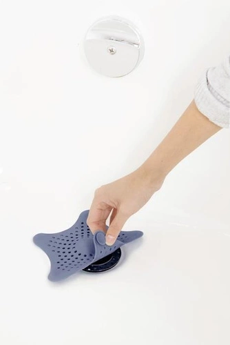 Sitko do zlewu i wanny Starfish Umbra białe gumowe nowoczesne do łazienki 16 cm