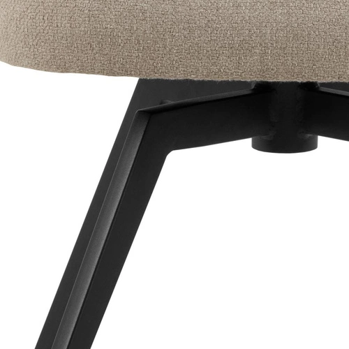 Krzesło tapicerowane Darlene Actona beżowe obrotowe nowoczesne do jadalni i salonu