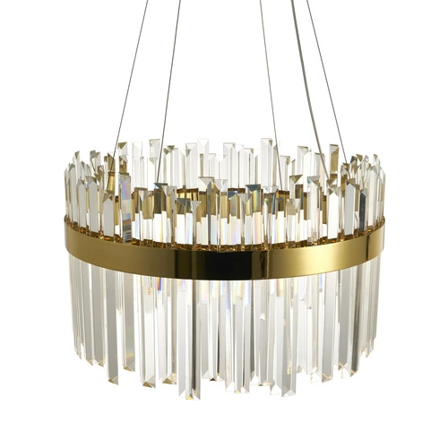 Żyrandol kryształowy LED ROYAL Step into Design złoty 50 cm do salonu i jadalni