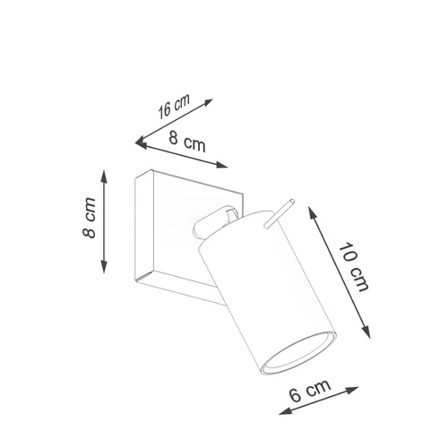 Kinkiet ścienny RING nowoczesny zielony oliwkowy stalowy z ruchomym kloszem do salonu SOLLUX