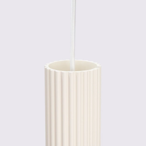 Lampa wisząca Karbon 3-punktowa beżowa regulowana do salonu i nad stół minimalistyczna