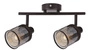 Lampa sufitowa Canabera kawowe złoto  2x40W E14 klosz bursztynowy
