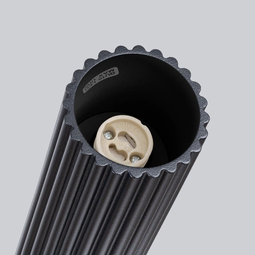 Plafon sufitowy KARBON 60 czarny nowoczesny aluminiowy do salonu i sypialni SOLLUX