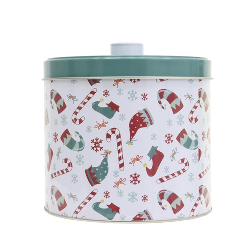 Zestaw 2 metalowych pudełek świątecznych Intesi ozdoba bożonarodzeniowa do kuchni