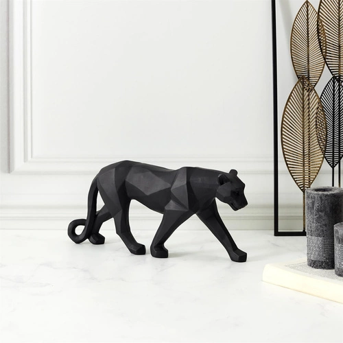 Figurka dekoracyjna czarna Pantera Origami Intesi nowoczesna do salonu 40cm na prezent