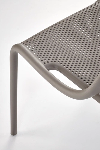 Krzesło Lynette Intesi nowoczesne z tworzywa sztucznego do jadalni i ogrodu, łatwe czyszczenie, sztaplowane