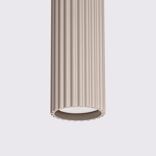 Lampa wisząca KARBON 1 taupe nowoczesna beżowa nad wyspę lub stół do kuchni