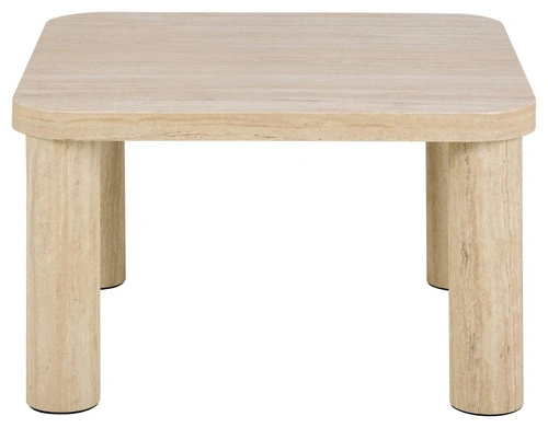 Stolik kawowy Solano 60x60 beżowy trawertyn nowoczesny do salonu