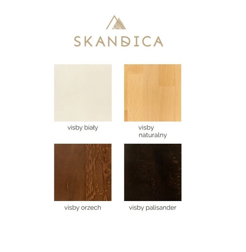 Szafka nocna drewniana z szufladami 40 cm skandynawska SKANDICA Spectrum naturalna