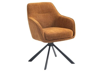 Krzesło obrotowe Avola do jadalni tapicerowane z podłokietnikami