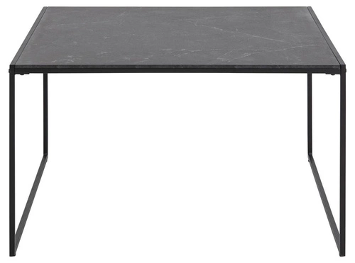 Stolik kawowy Infinity czarny kwadratowy 80x80 nowoczesny industrialny do salonu Intesi