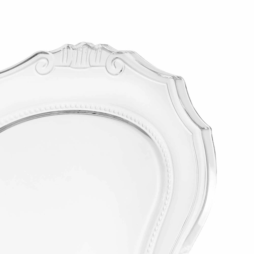 Krzesło transparentne Queen Intesi do jadalni glamour z tworzywa sztaplowane łatwe w czyszczeniu