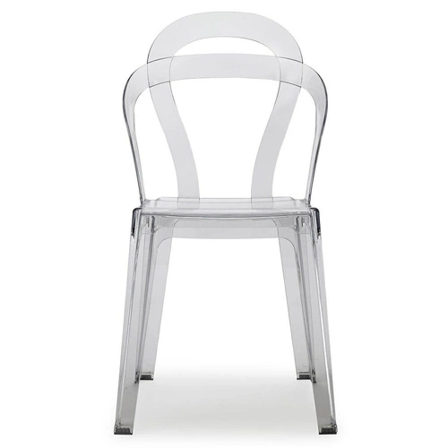 Krzesło do jadalni i ogrodu transparentne Titi SCAB Design sztaplowane nowoczesne polikarbon