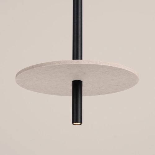 Lampa wisząca FELTRO 1 czarna beżowa nowoczesna do salonu i jadalni 30 cm