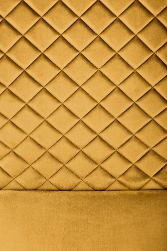 Krzesło tapicerowane Brigitte musztardowe welur do jadalni nowoczesne z czarnymi nogami