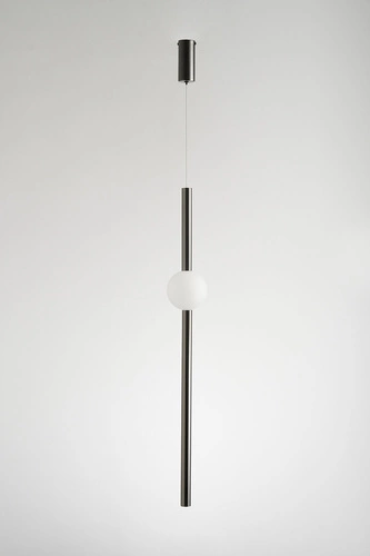 Lampa wisząca LED O-LINE 63 cm czarna nowoczesna do salonu i nad stół