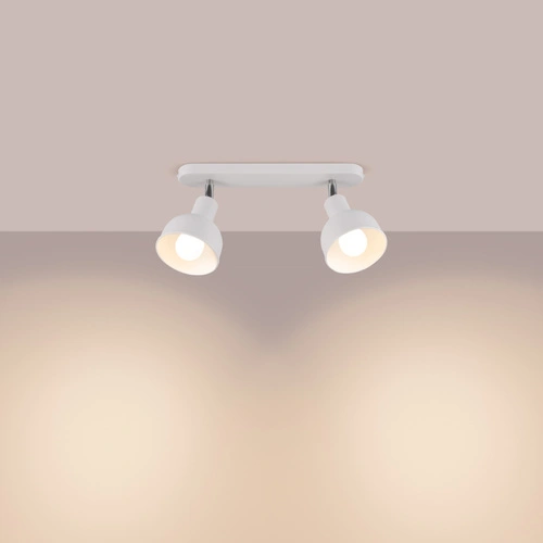 Plafon sufitowy ELBA 2 biały metalowy loftowy do salonu i sypialni SOLLUX LIGHTING