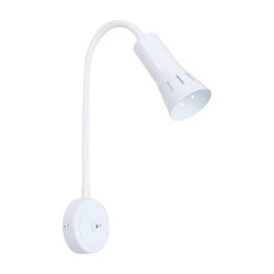 Kinkiet ścienny Arena biały nowoczesny metalowy z regulowanym wysięgnikiem do sypialni i salonu