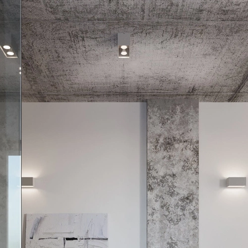 Kinkiet ścienny QUAD MAXI czarny nowoczesny aluminiowy do salonu i sypialni Sollux