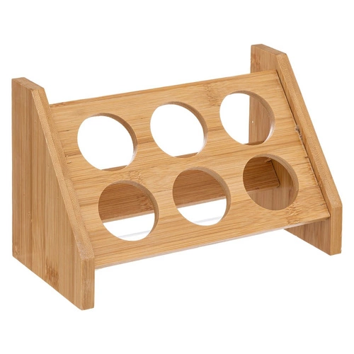 Organizer na przyprawy 6 słoiczkami bambusowy