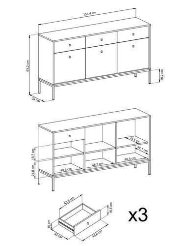 Zestaw mebli do salonu Evora granatowa