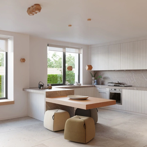 Plafon sufitowy drewniany WOODY 3 Sollux naturalne drewno do salonu i kuchni 36 cm