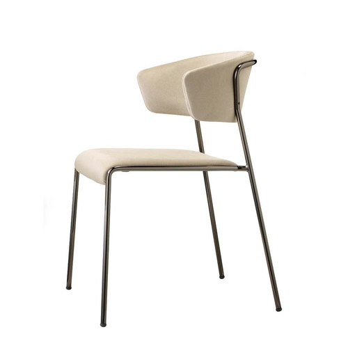 Fotel kubełkowy Lisa velvet beżowy welurowy do salonu nowoczesny glamour z podłokietnikami