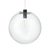 Lampa wisząca kula szklana czarna TONDA 40 cm do salonu i nad stół regulowana