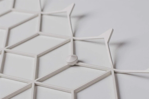 Nowoczesny wieszak ścienny do przedpokoju Stiga XL biały metalowy POLYHEDRA 97 cm