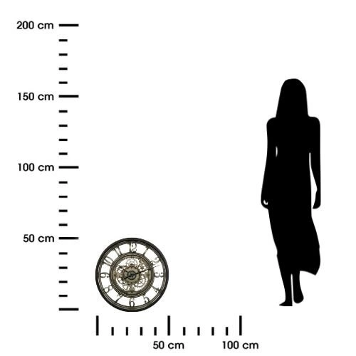 Zegar ścienny industrialny Meca Atmosphera 50 cm loftowy do salonu i przedpokoju