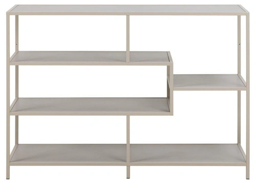 Regał na książki Seaford V szary metalowy loftowy 114 cm Actona