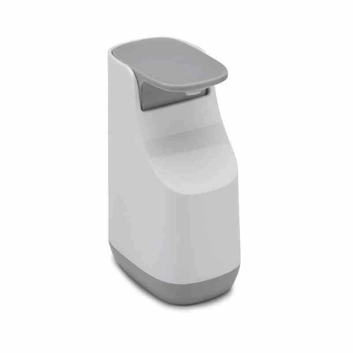 Dozownik do mydła Joseph Joseph szary i biały 350 ml nowoczesny do łazienki