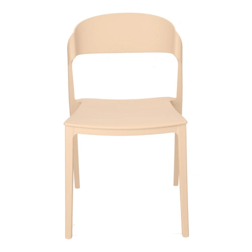 Krzesło Ribbon beżowe z tworzywa nowoczesne krzesło do jadalni i kuchni