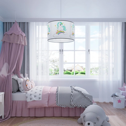 Lampa wisząca UNICORN 40 nowoczesna do pokoju dziecięcego jednorożec 40 cm SOLLUX