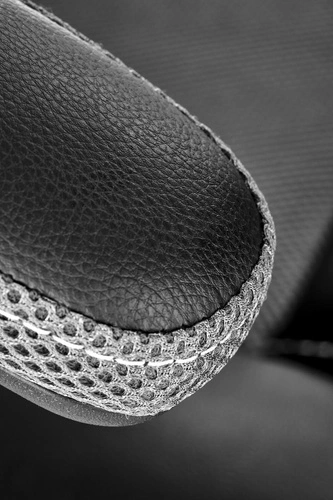 Fotel biurowy ergonomiczny Kelber nowoczesny czarno-szary obrotowy z regulacją Intesi