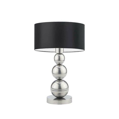 Lampka nocna HONOLULU czarna z abażurem nowoczesna do sypialni i salonu LYSNE 41 cm