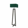 Lampa podłogowa JAWA abażur zieleń butelkowa stelaż hebanowy