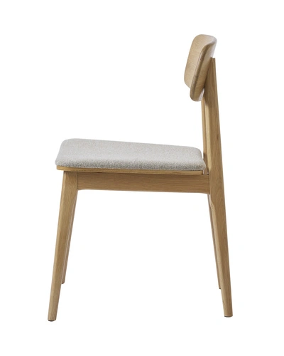 Voli krzesło drewniane tapicerowane do jadalni i kuchni skandynawskie piaskowe