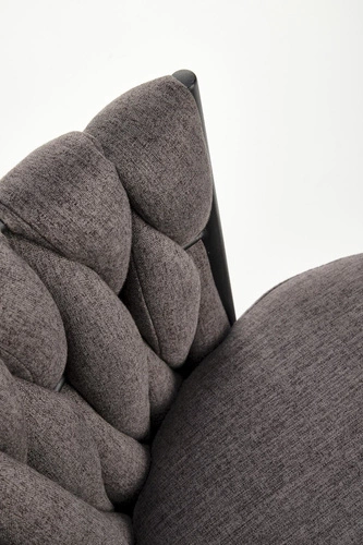 Krzesło tapicerowane Wendy welurowe do jadalni i salonu nowoczesne glamour szare Intesi