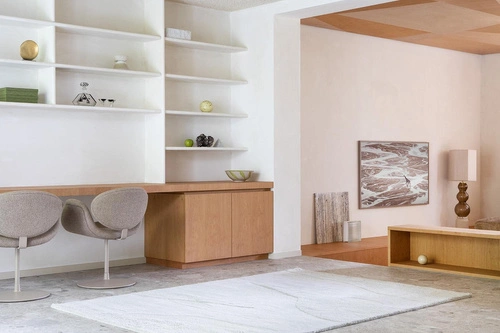 Dywan wełniany Decor Scape szary 250x350cm nowoczesny do salonu i sypialni łatwe czyszczenie