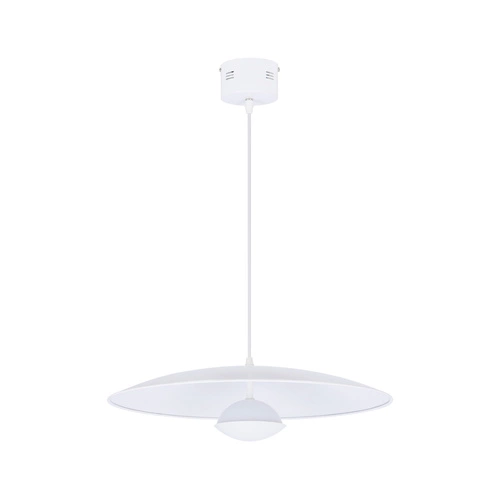 Lampa wisząca LED Lund 48 cm biała nowoczesna do salonu i jadalni nad stół