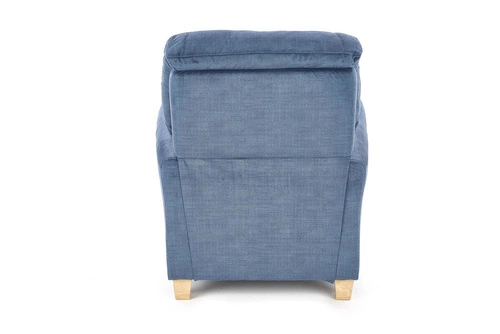 Fotel rozkładany do salonu Darb niebieski nowoczesny tapicerowany relaksacyjny Intesi