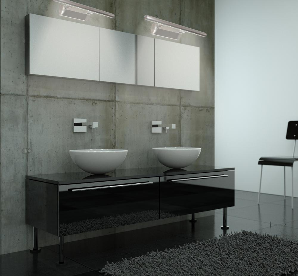 Kinkiet ścienny LED Forte chromowy nowoczesny regulowany do sypialni salonu nad lustro 40,5 cm